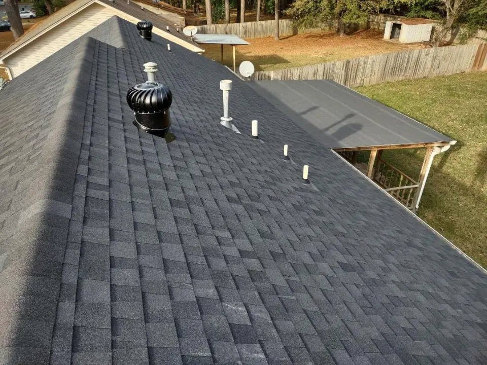Roof turbine vent on new shingles